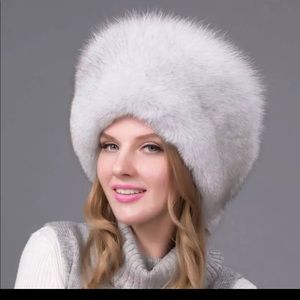 Real fox fur hat